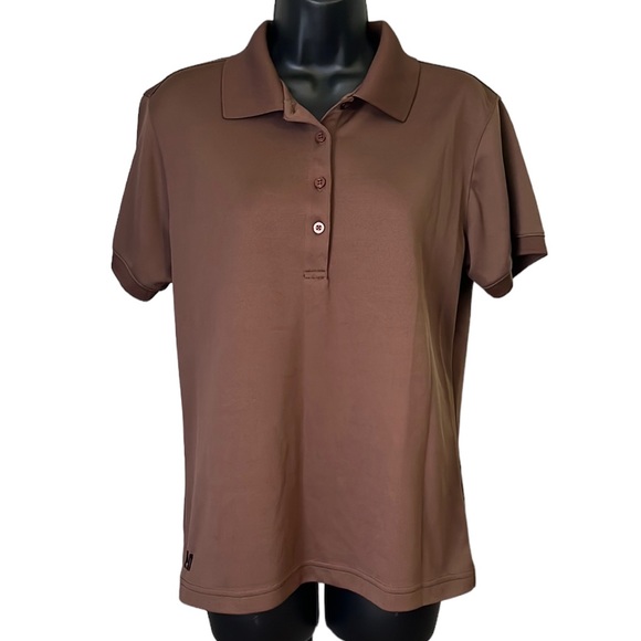 Loudmouth Tops - Loudmouth Large Brown Gold Polo Shirt